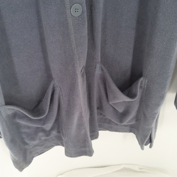CHAUS Terry cloth button down sweater - Picture 2 of 5